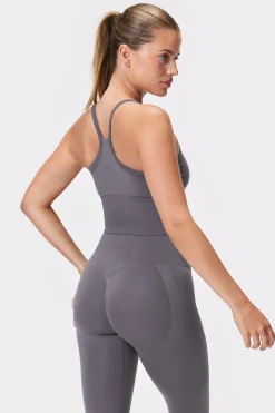 New STRONGER Contouring Seamless Crop Top Volcanic Glass