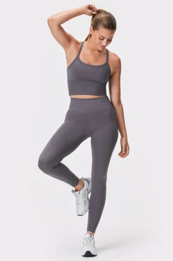 New STRONGER Contouring Seamless Crop Top Volcanic Glass