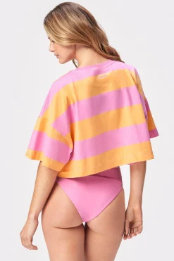 Fashion STRONGER Cropped T-shirt Peaches