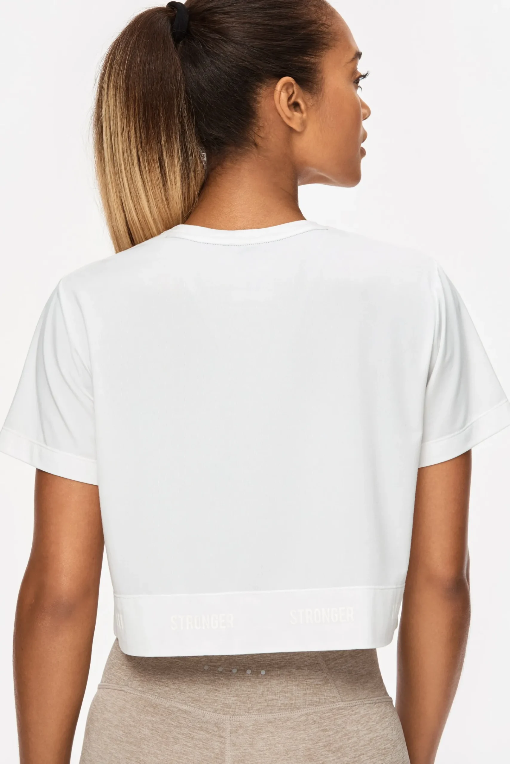 Hot STRONGER Epic Cropped T-shirt White