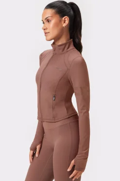 Best STRONGER Figure Zip Jas Nutmeg
