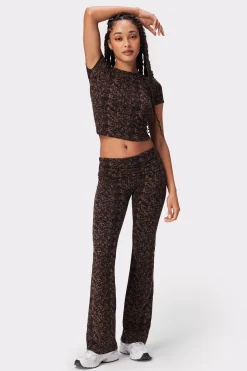 Hot STRONGER Jersey Flared Legging Dark Leo