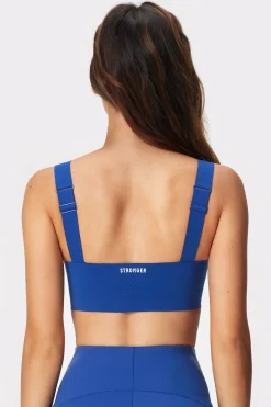 Clearance STRONGER Lasercut Zip Sport Bh Bellwether Blue