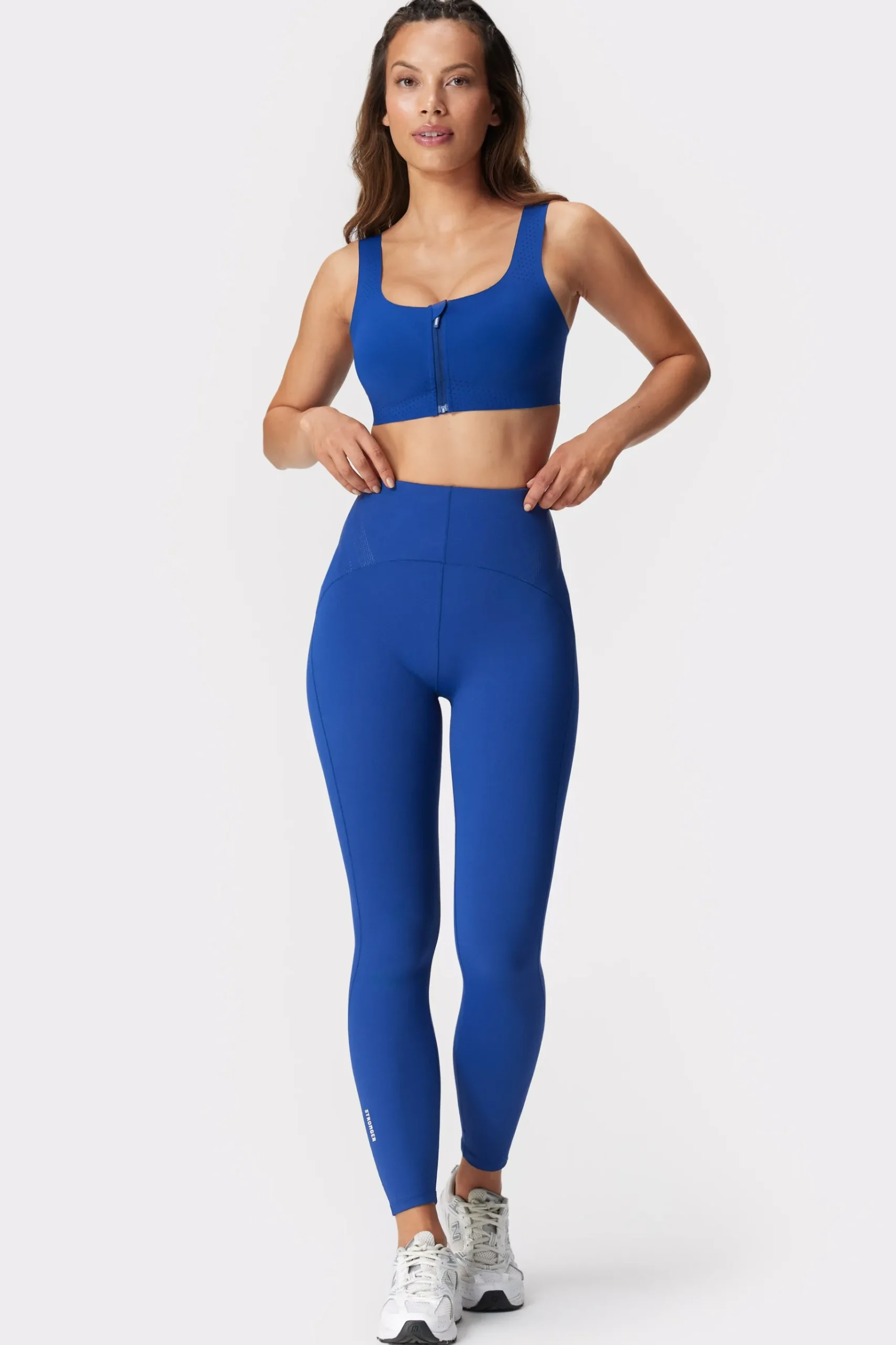 Clearance STRONGER Lasercut Zip Sport Bh Bellwether Blue