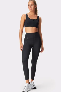 Hot STRONGER Lasercut Zip Sport Bh Black