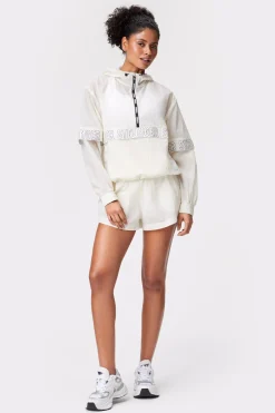 Outlet STRONGER Logo Wind Anorak Jas Whisper White