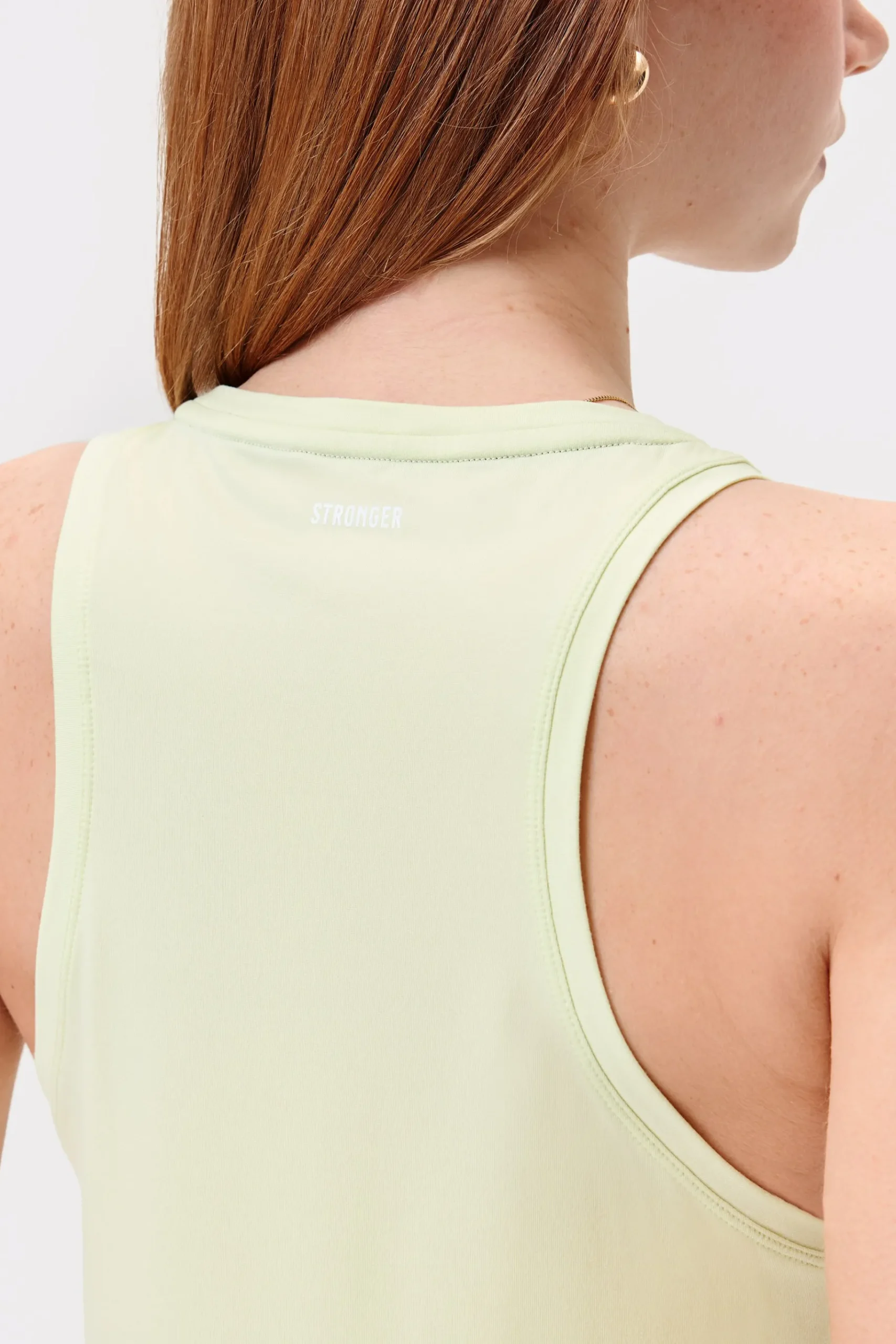 Clearance STRONGER Loose Tank Top White Jade
