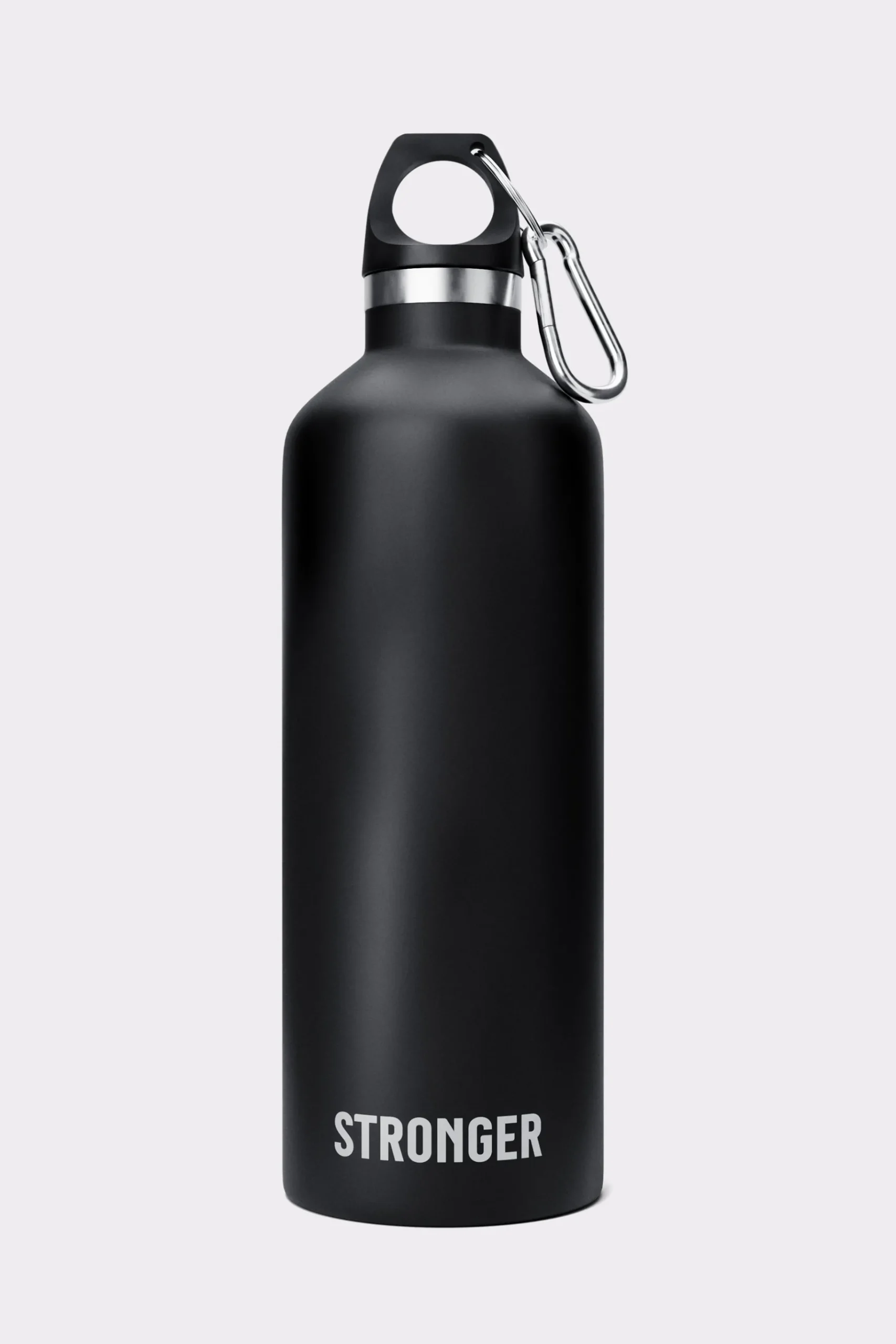 New STRONGER Metal Waterfles Black