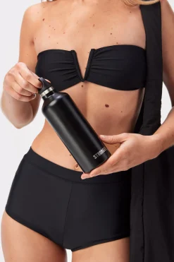 New STRONGER Metal Waterfles Black