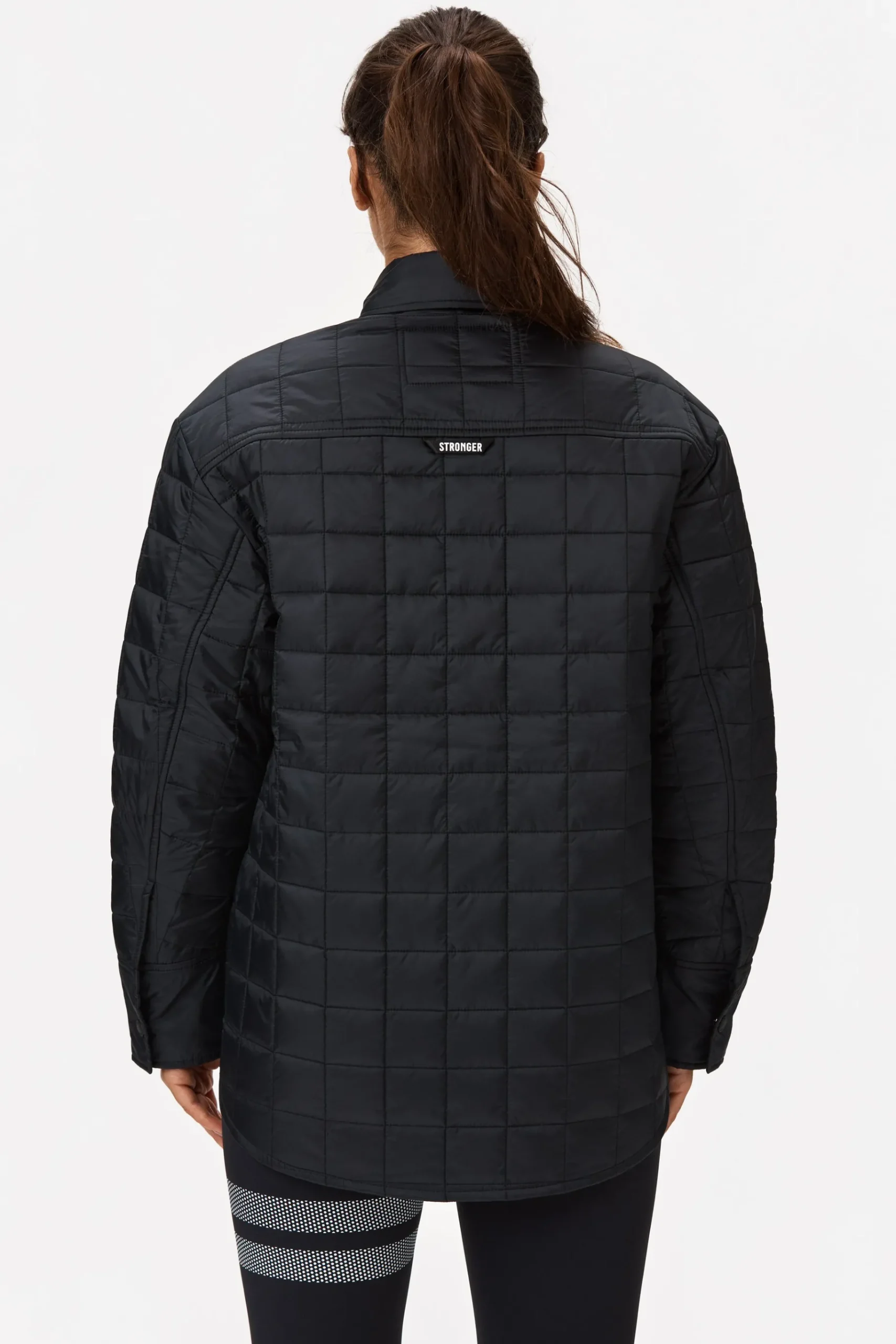 Sale STRONGER Overshirt Padded Jacket Black