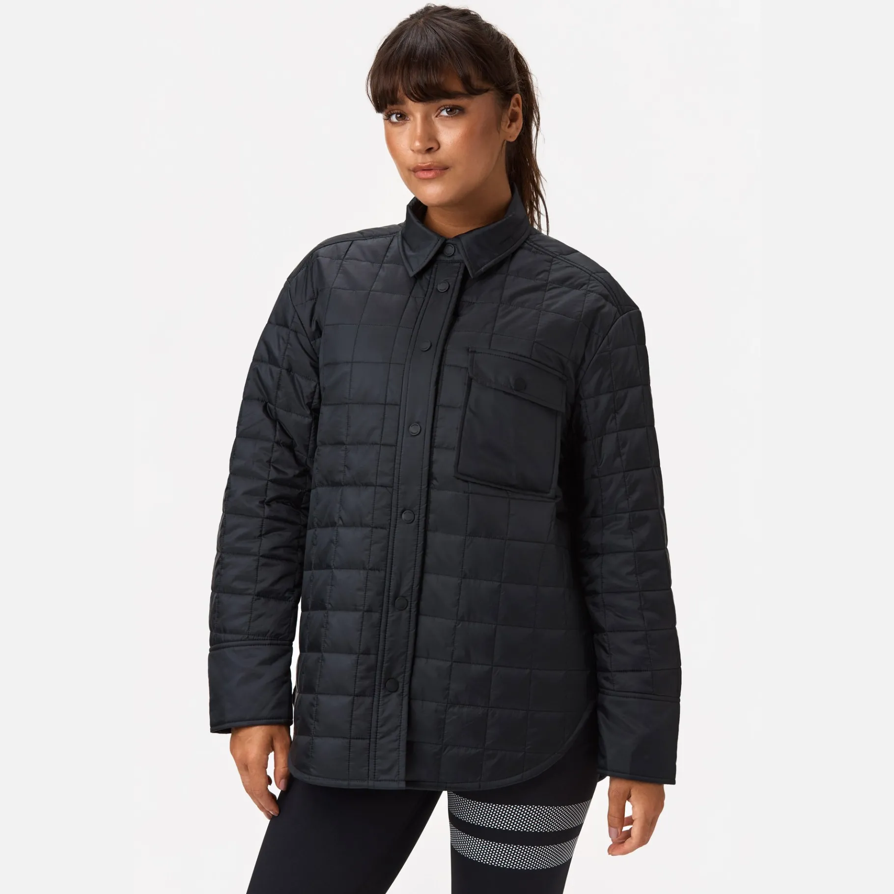 Sale STRONGER Overshirt Padded Jacket Black