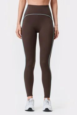 Outlet STRONGER Piping Legging Black Coffee