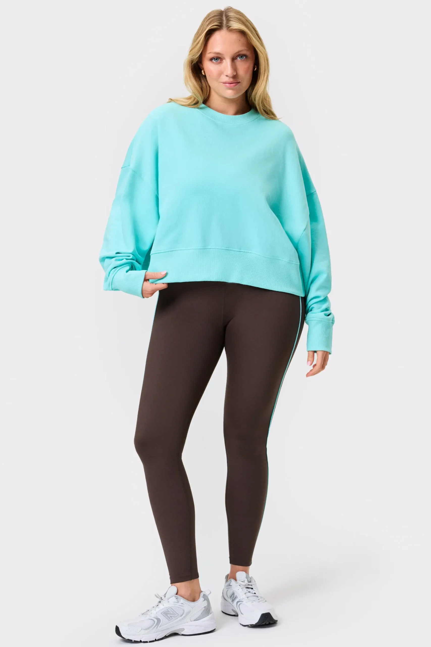 Outlet STRONGER Piping Legging Black Coffee