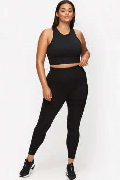 Hot STRONGER Rib Seamless Legging Black