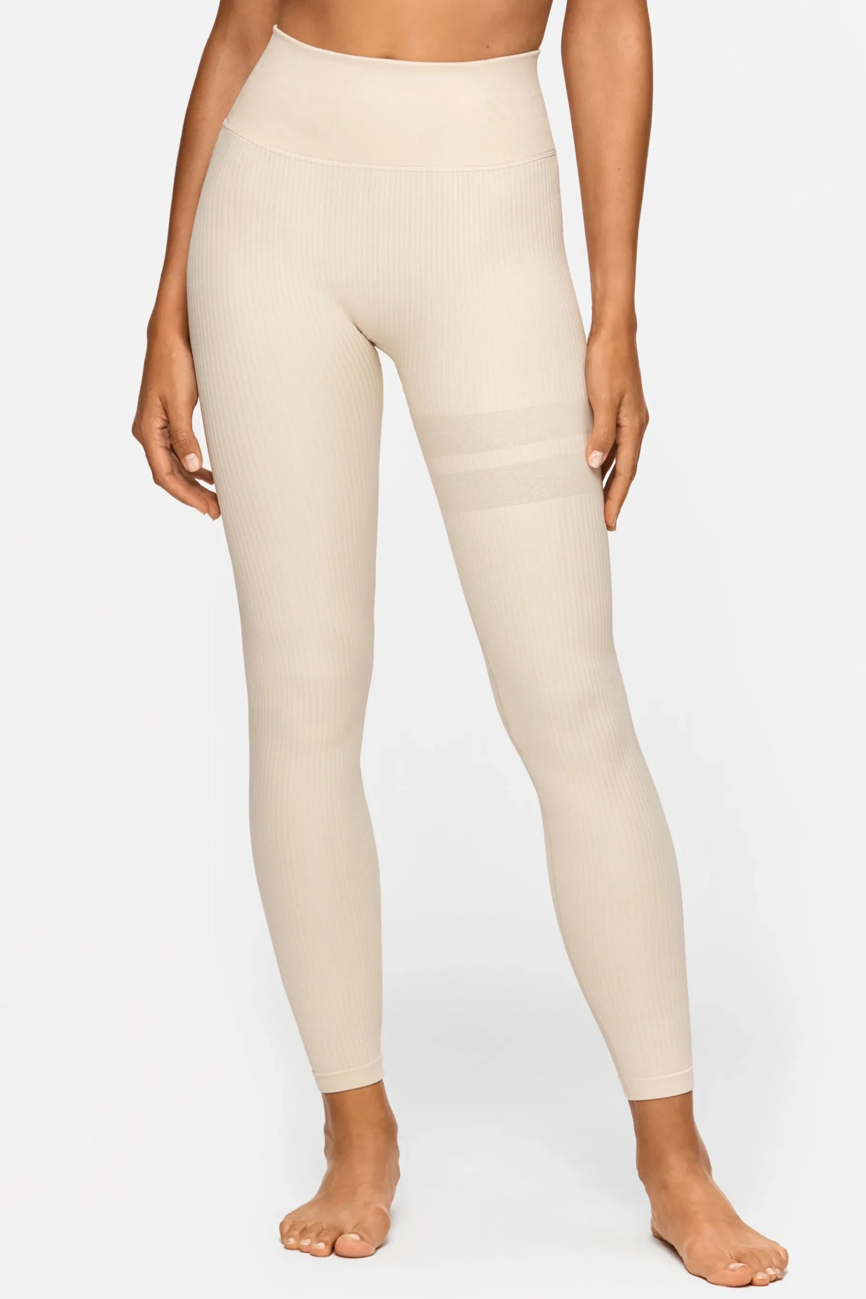 Fashion STRONGER Rib Seamless Legging Rainy Day