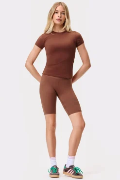 Online STRONGER Signature Bike Shorts Cappuccino