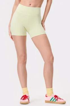 New STRONGER Signature Mini Shorts White Jade