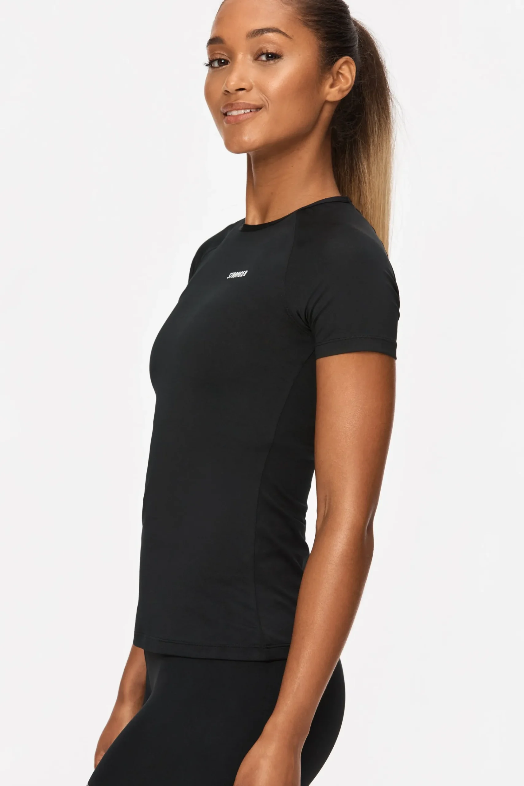 Online STRONGER Signature T-shirt Black