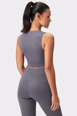 Hot STRONGER Sleek Crop Top Volcanic Glass