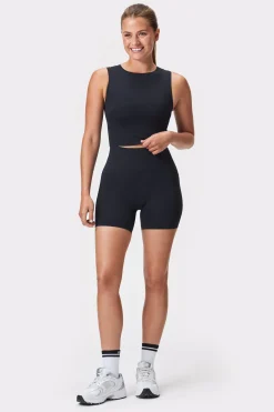 Sale STRONGER Sleek Crop Top Black