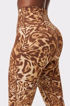 Sale STRONGER Sleek Legging Distorted Leopard Print