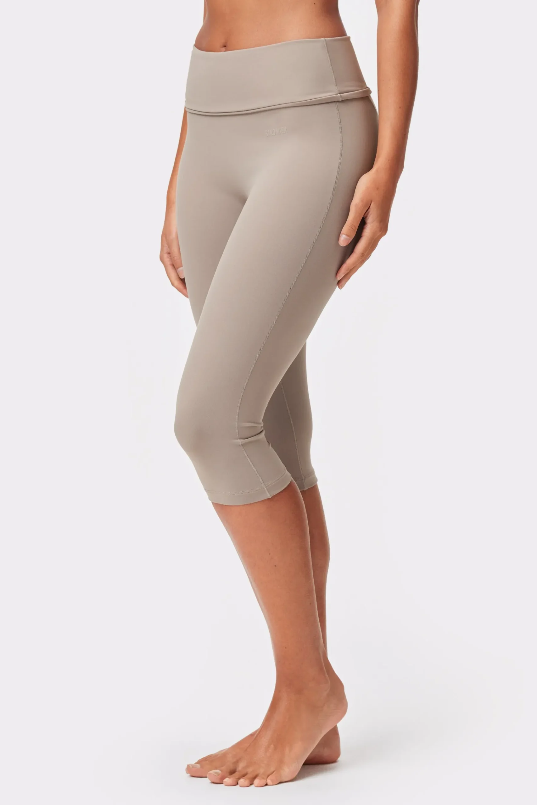 Best STRONGER Soft Fold Over Capri Legging Cinder