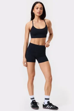 Hot STRONGER Soft Strappy Sport-bh Black