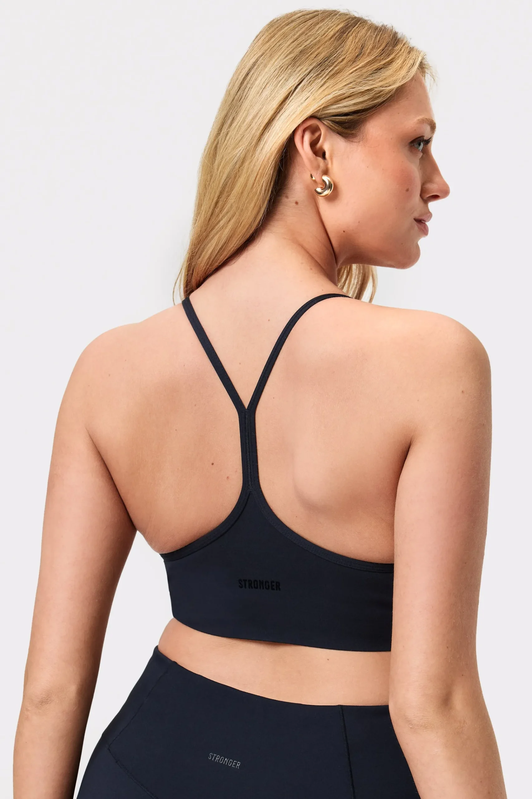 Hot STRONGER Soft Strappy Sport-bh Black